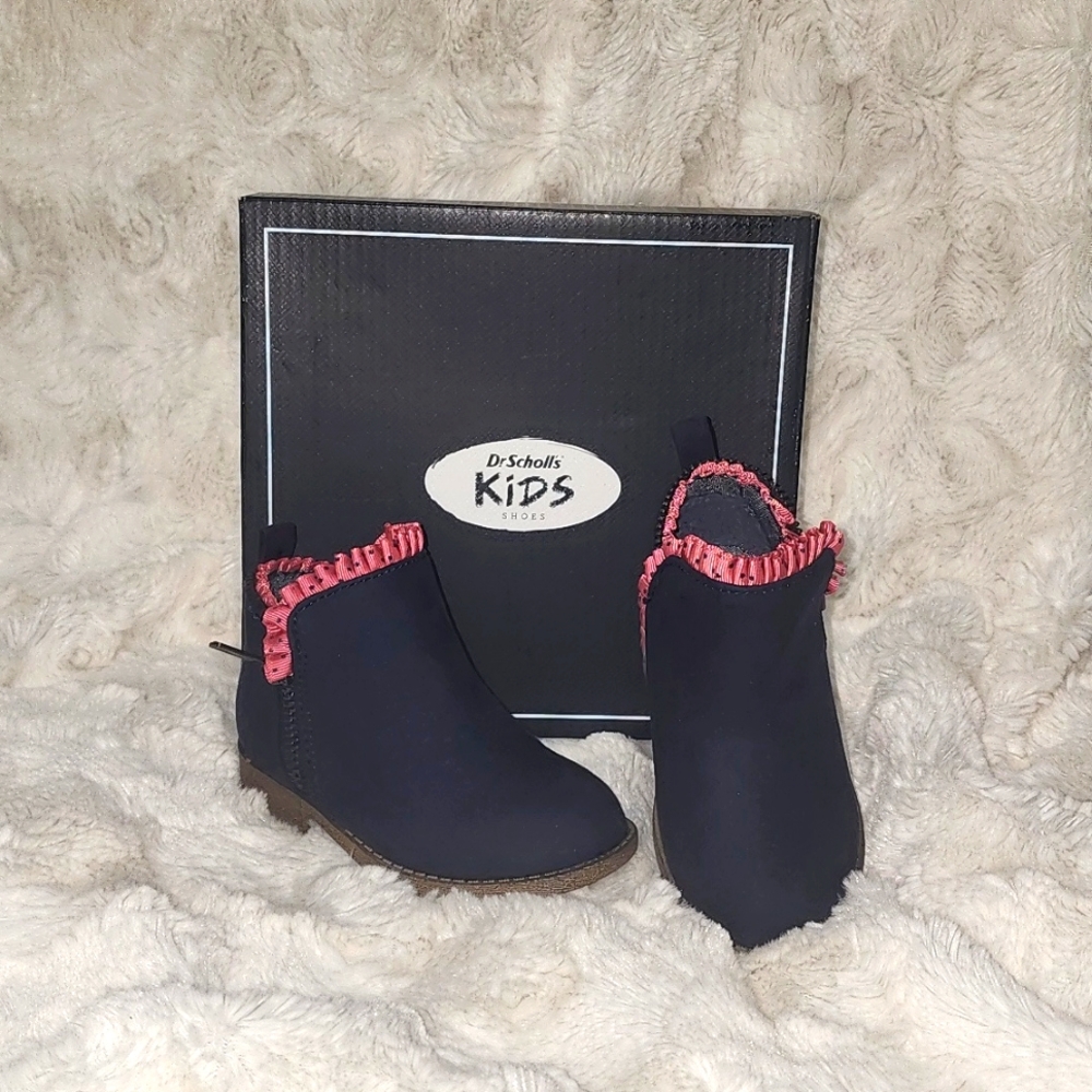 New! Toddler Girl's Size 6 Nevy Blue and Pink Booties